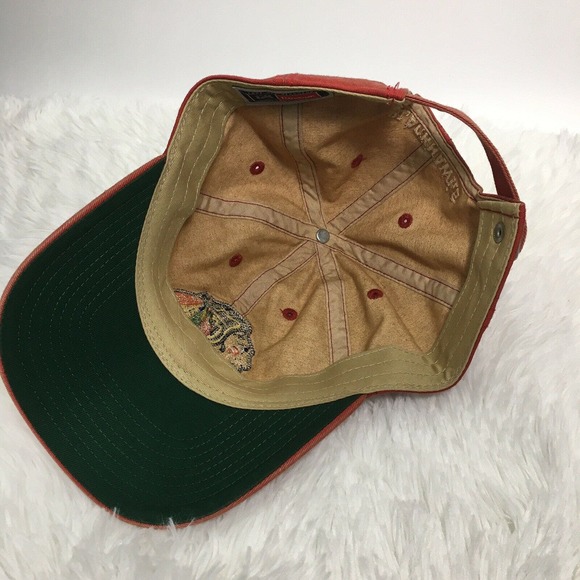 Chicago Blackhawks Reebok NHL Over Dye Hat One Size Red 6 Panel Hat Adjustable - Picture 10 of 11